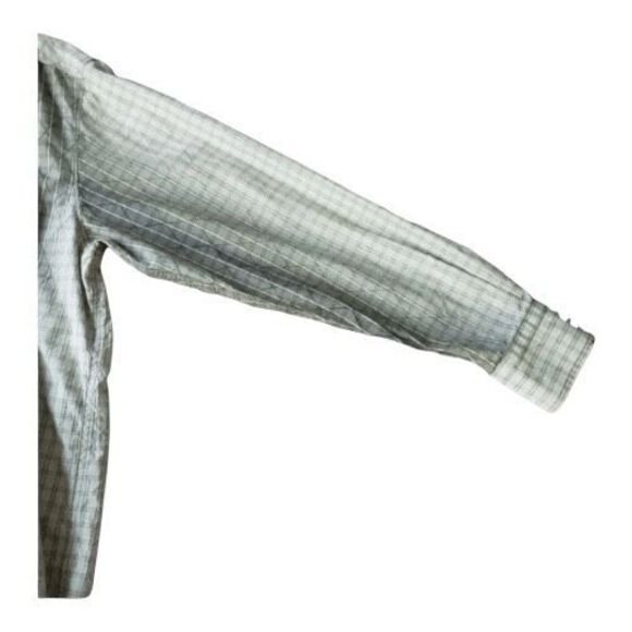 Tommy Bahama Men Green Ombre Geometric Silk Cotton Long Sleeve Button Shirt M - Picture 6 of 12